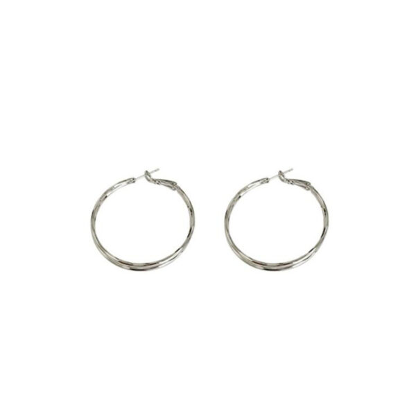 Silver Needle Double-layer Earrings For Women Exaggerated - Image 3
