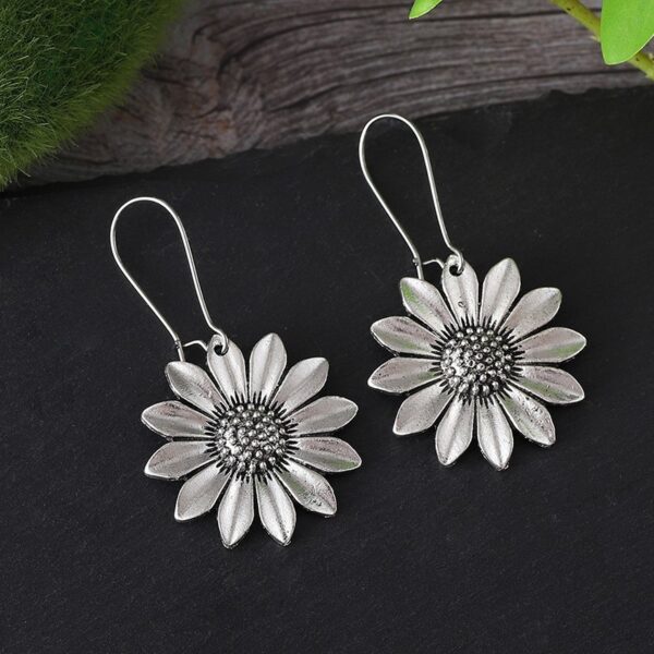 Retro Three-dimensional Sunflower Eardrops Sunflower - Image 4