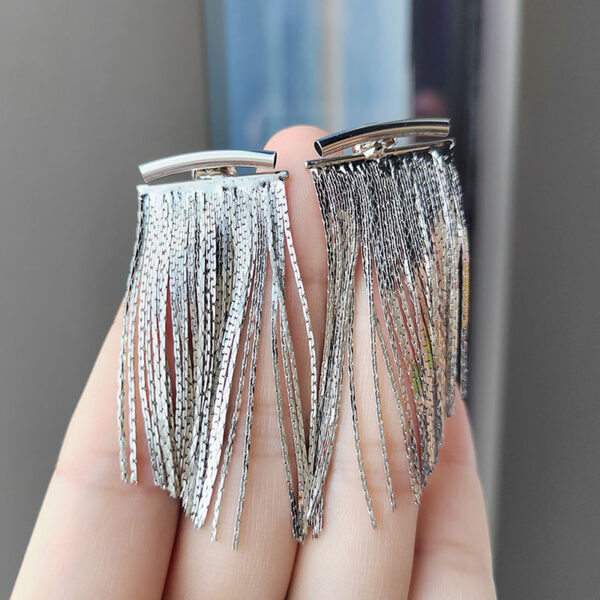 Geometric Simple Metal Earrings - Image 7