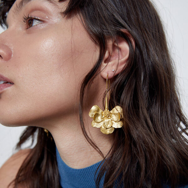 Minimalist Cold Wind Exaggerated Matte Metal Earrings - Image 3