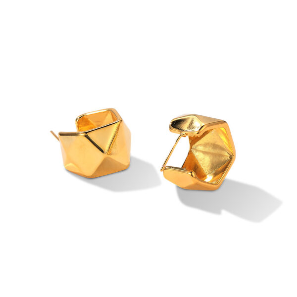Silver Needle French Retro Stud Earrings - Image 4