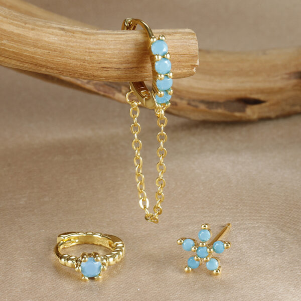 Women's Colorful Zircon Fashion Chain Earrings With Diamonds - Image 10