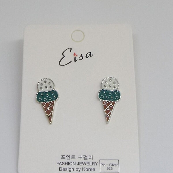 Cartoon Enamel Birds Flamingo Stud Earrings Ear Accessories Cute Fruit Avocado Ice Cream Earings For Girl Statement Jewelry - Image 3