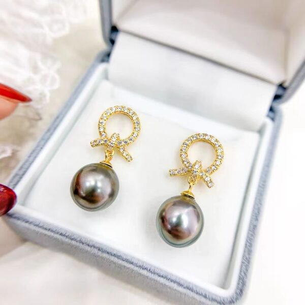 Micro Inlaid Zircon Plated 18K Elegant Sweet Pearl - Image 6