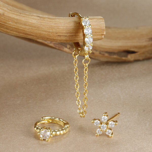 Women's Colorful Zircon Fashion Chain Earrings With Diamonds - Image 8
