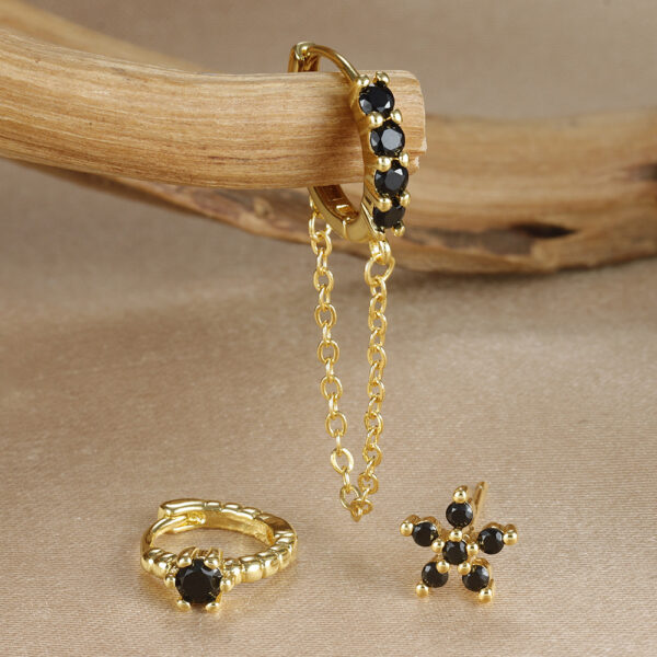 Women's Colorful Zircon Fashion Chain Earrings With Diamonds - Image 6