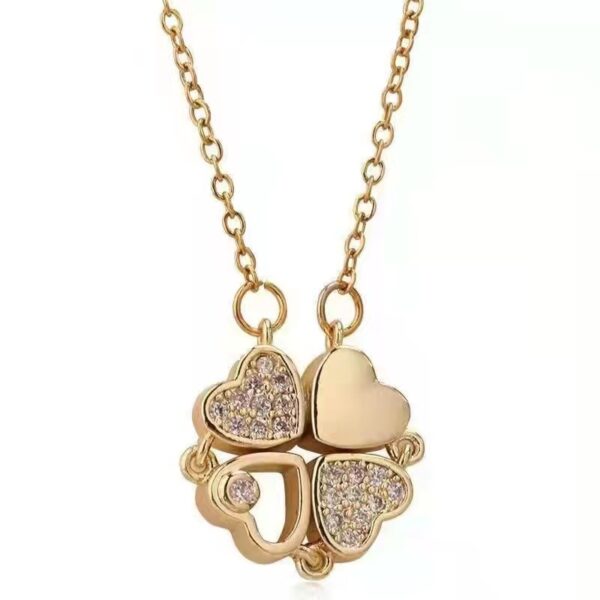 Women's Titanium Steel Folding Clover Necklace - Image 3