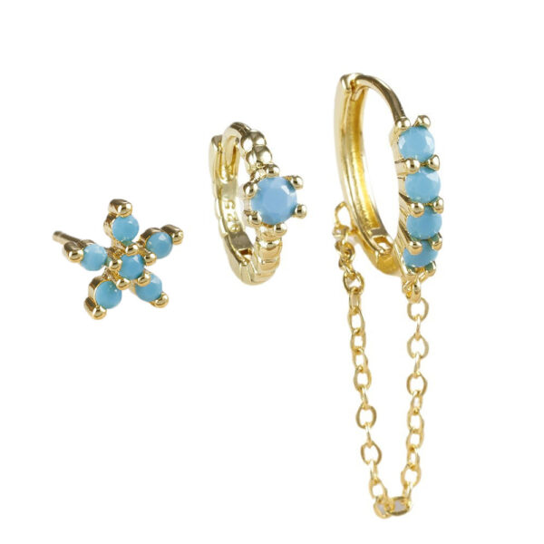 Women's Colorful Zircon Fashion Chain Earrings With Diamonds - Image 4